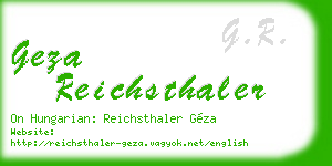geza reichsthaler business card
